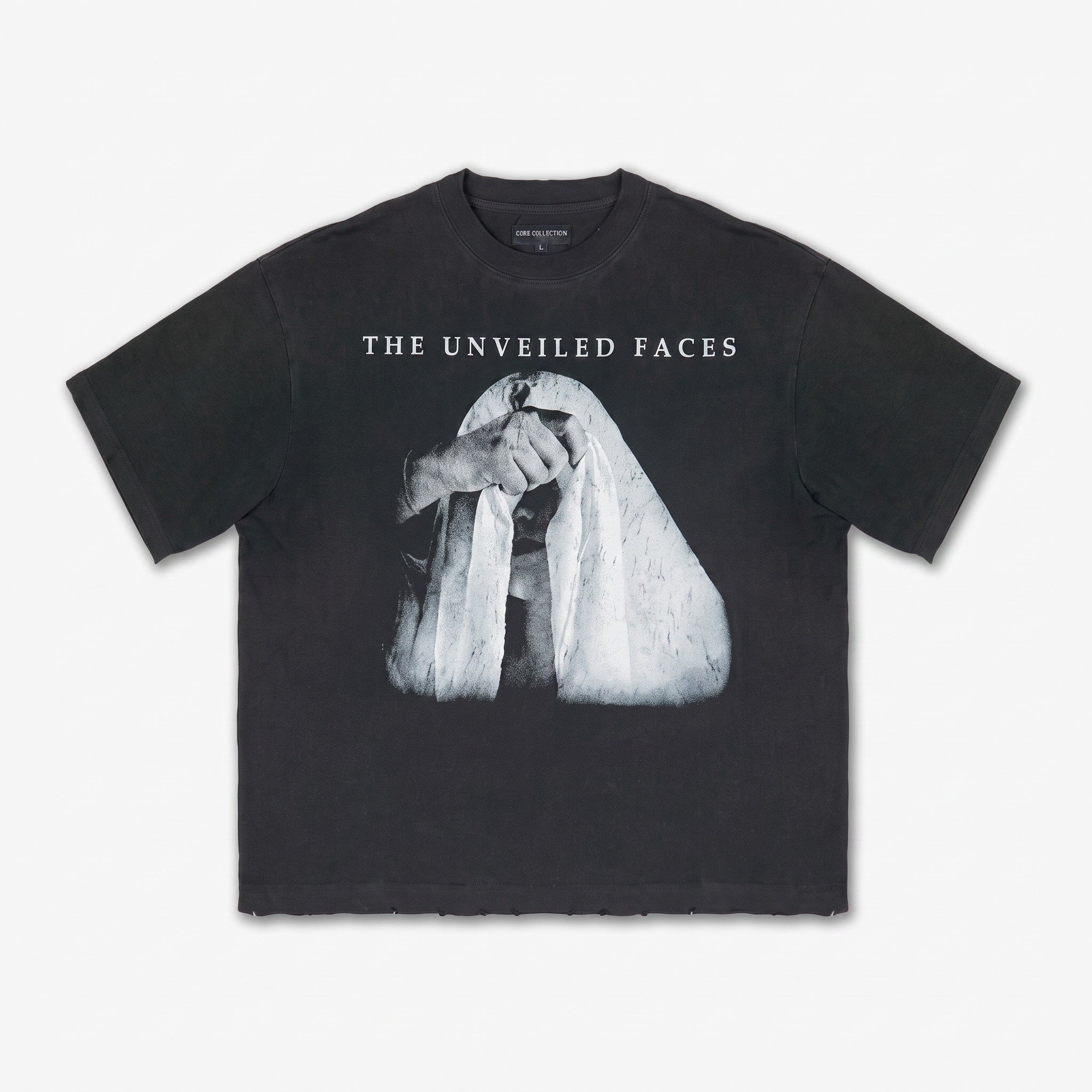 THE VEIL CROP TEE : PHANTOM BLACK