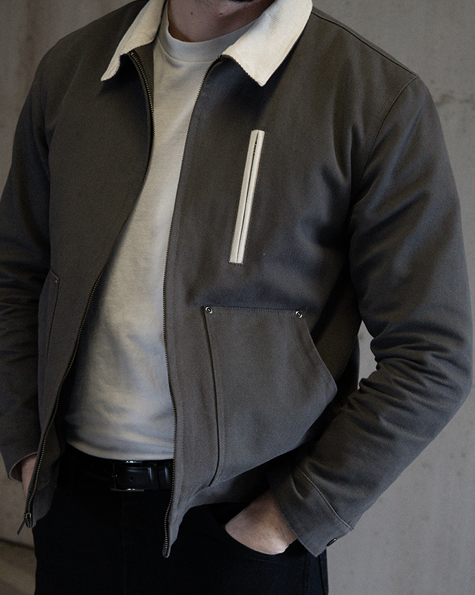 VANGUARD CANVAS JACKET : ASH GREY